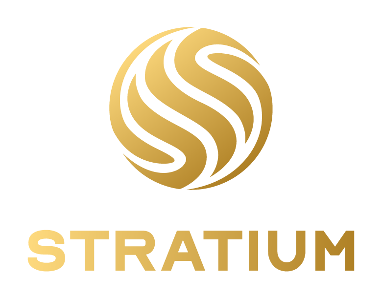 stratium logo gold